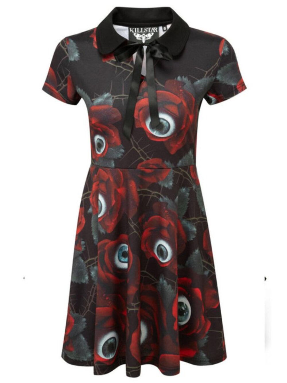 Killstar C U in Paradise Rose Eyeball Collared Dress